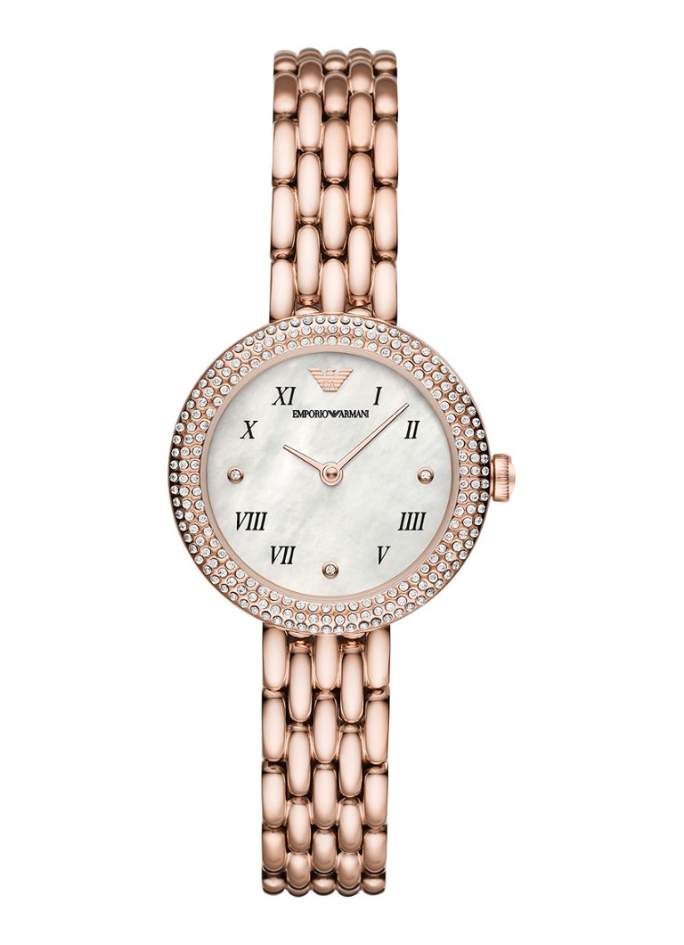 Emporio Armani Fashion Stainless Steel Watch , Geel, Dames online kopen