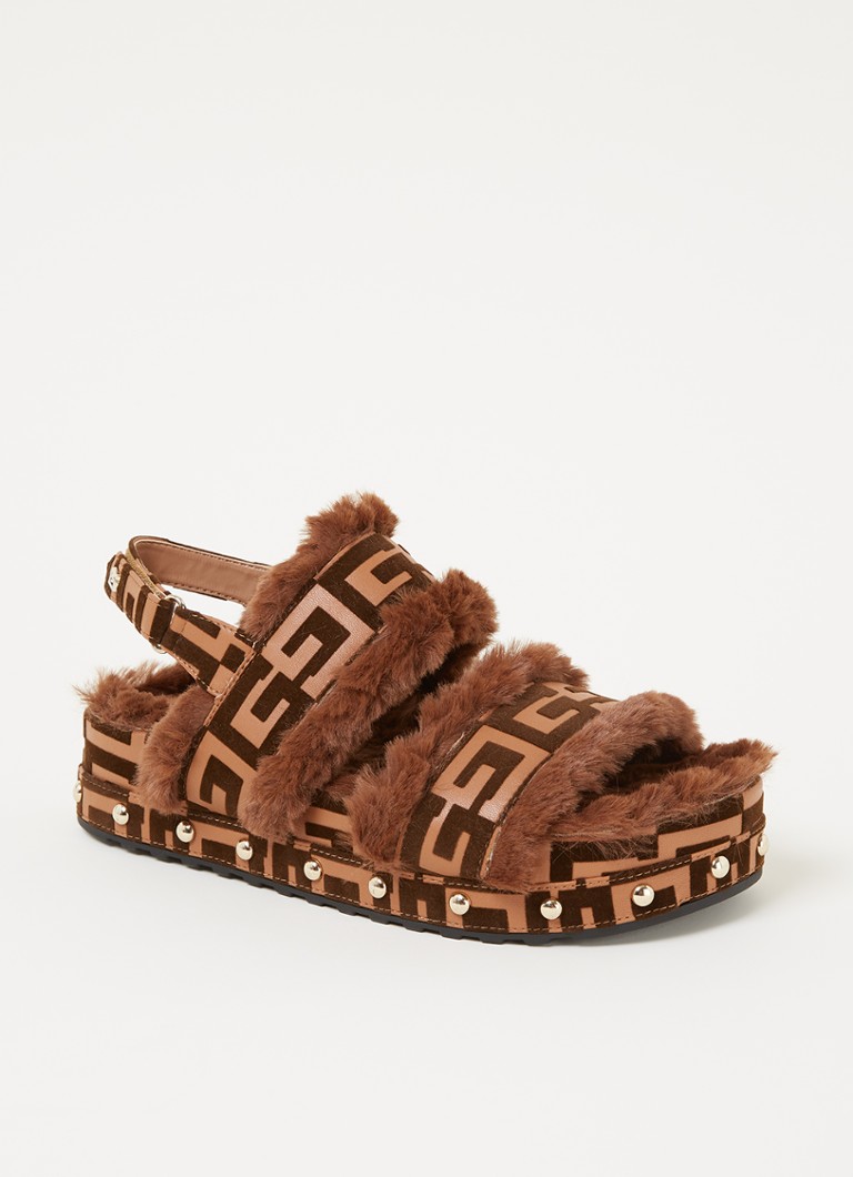 sandale fausse fourrure