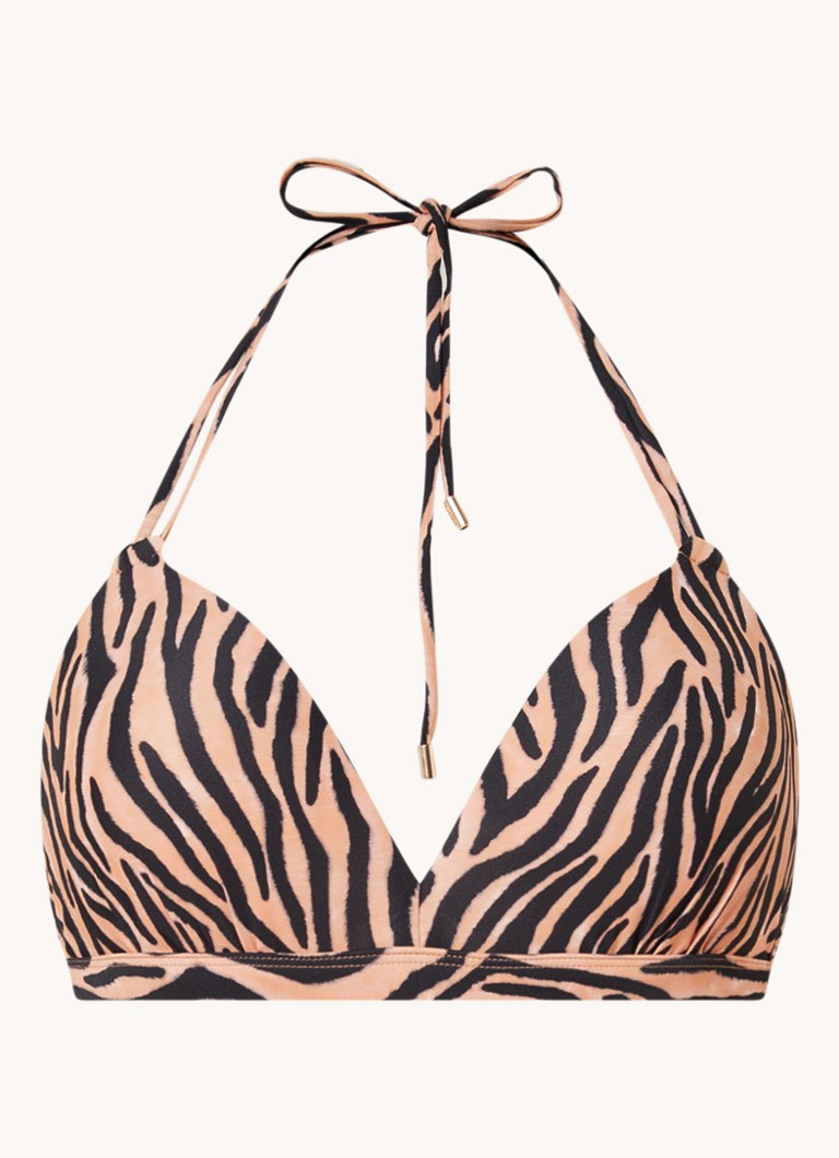Beachlife Soft Zebra voorgevormde bikinitop met beugel