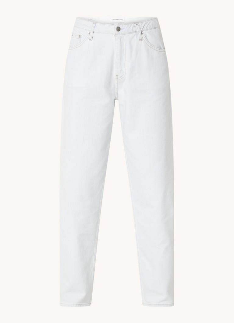 Calvin Klein High waist straight fit jeans met lichte wassing