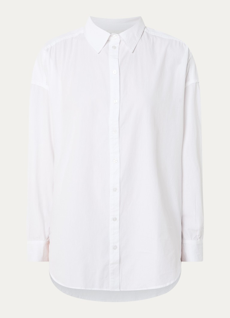 My Essential Wardrobe Dames 03 Blouse met kraag in de kleur Wit, maat: 34