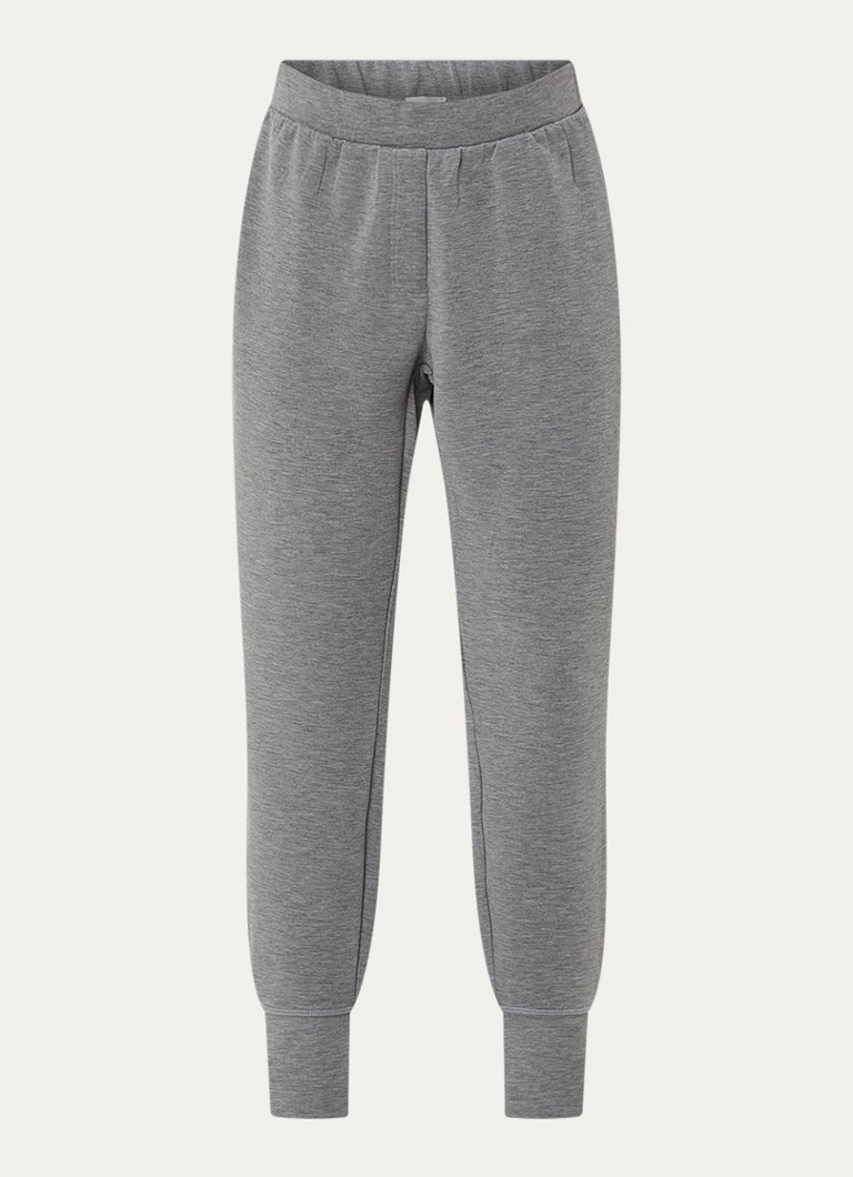 My Essential Wardrobe Dames 22 high waist tapered fit joggingbroek met steekzakken in de kleur Grijsmele, maat: L