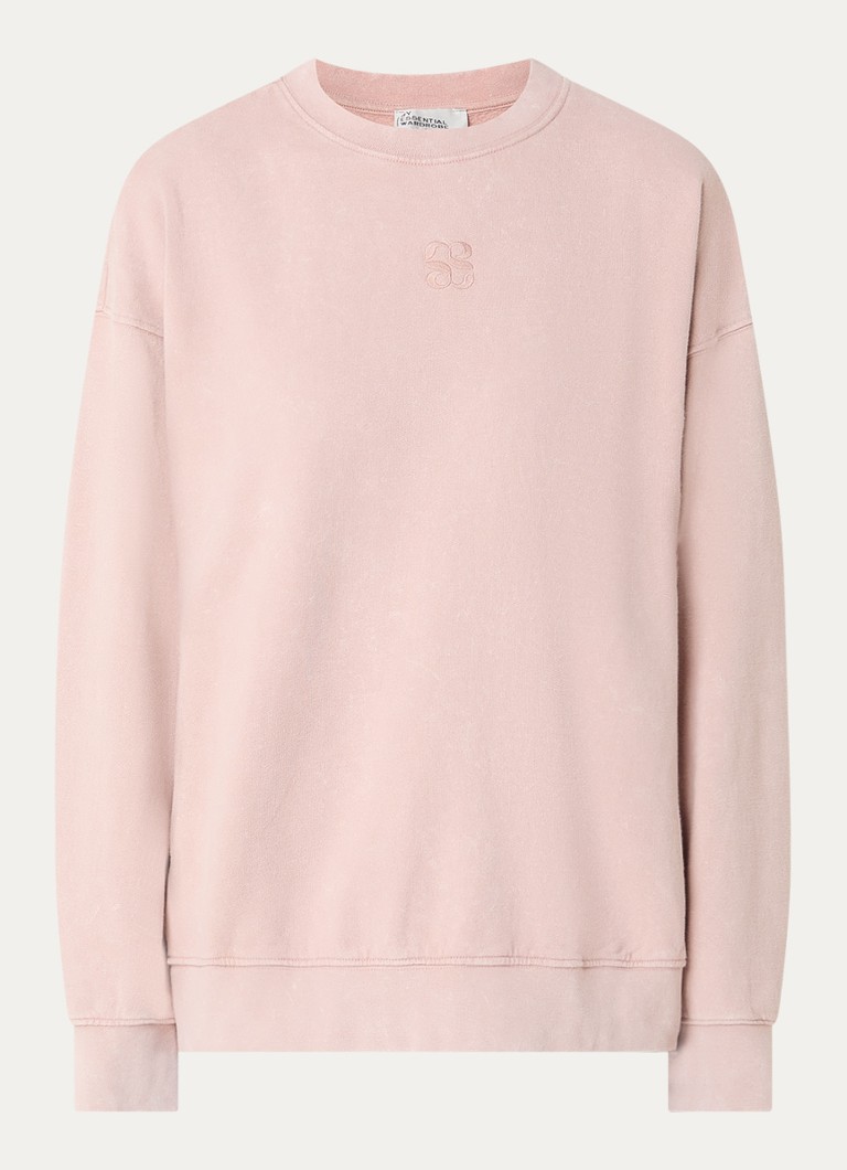 My Essential Wardrobe Dames Diego sweater met logoborduring in de kleur Oudroze, maat: M