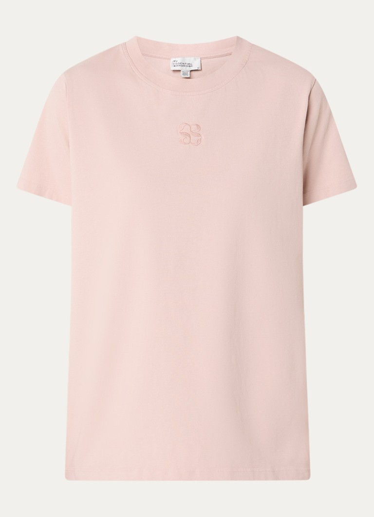 My Essential Wardrobe Dames Seattle T-shirt met logoborduring in de kleur Oudroze, maat: M