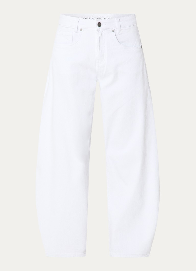 My Essential Wardrobe Dames Hottie mid waist balloon fit jeans met gekleurde wassing in de kleur Wit, maat: W 28