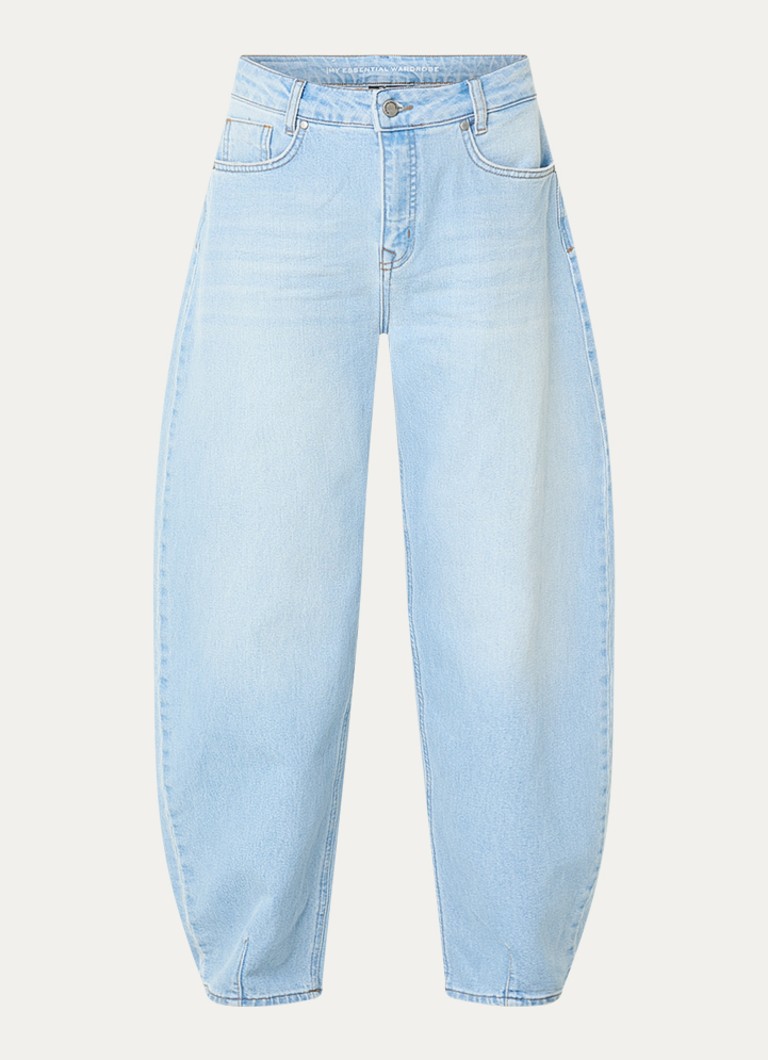 My Essential Wardrobe Dames Lucy high waist balloon fit jeans met lichte wassing en steekzakken in de kleur Indigo, maat: W 26
