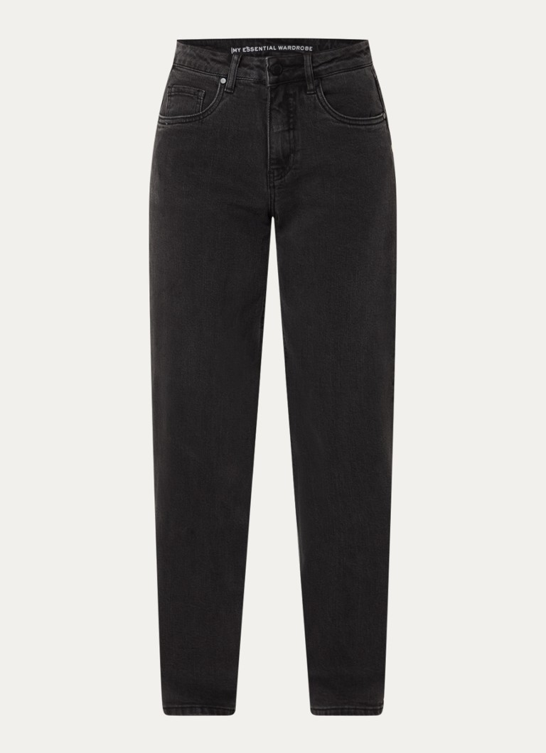 My Essential Wardrobe Dames 144 High waist wide fit jeans met gekleurde wassing in de kleur Antraciet, maat: 2530