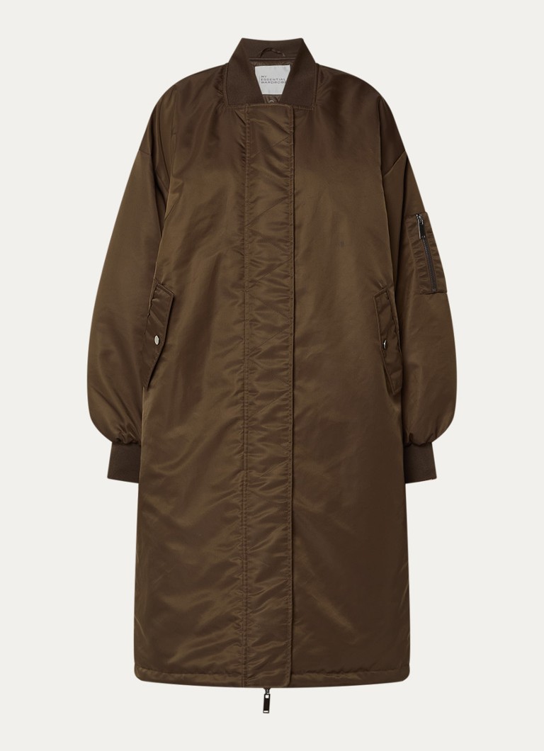 My Essential Wardrobe Dames Helga parka met klepzakken in de kleur Bruin, maat: 40