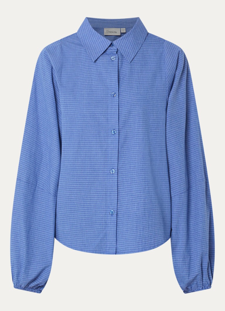 My Essential Wardrobe Dames Wilse blouse met ballonmouw in de kleur Blauw, maat: 36