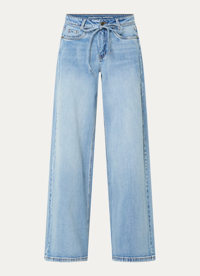 My Essential Wardrobe Dames Karo 144 high waist wide leg jeans met lichte wassing in de kleur Indigo, maat: 31