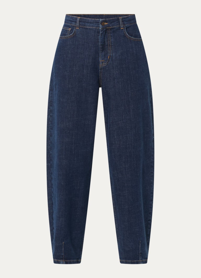 My Essential Wardrobe Dames Lucy 187 high waist loose fit jeans met donkere wassing in de kleur Indigo, maat: 3029