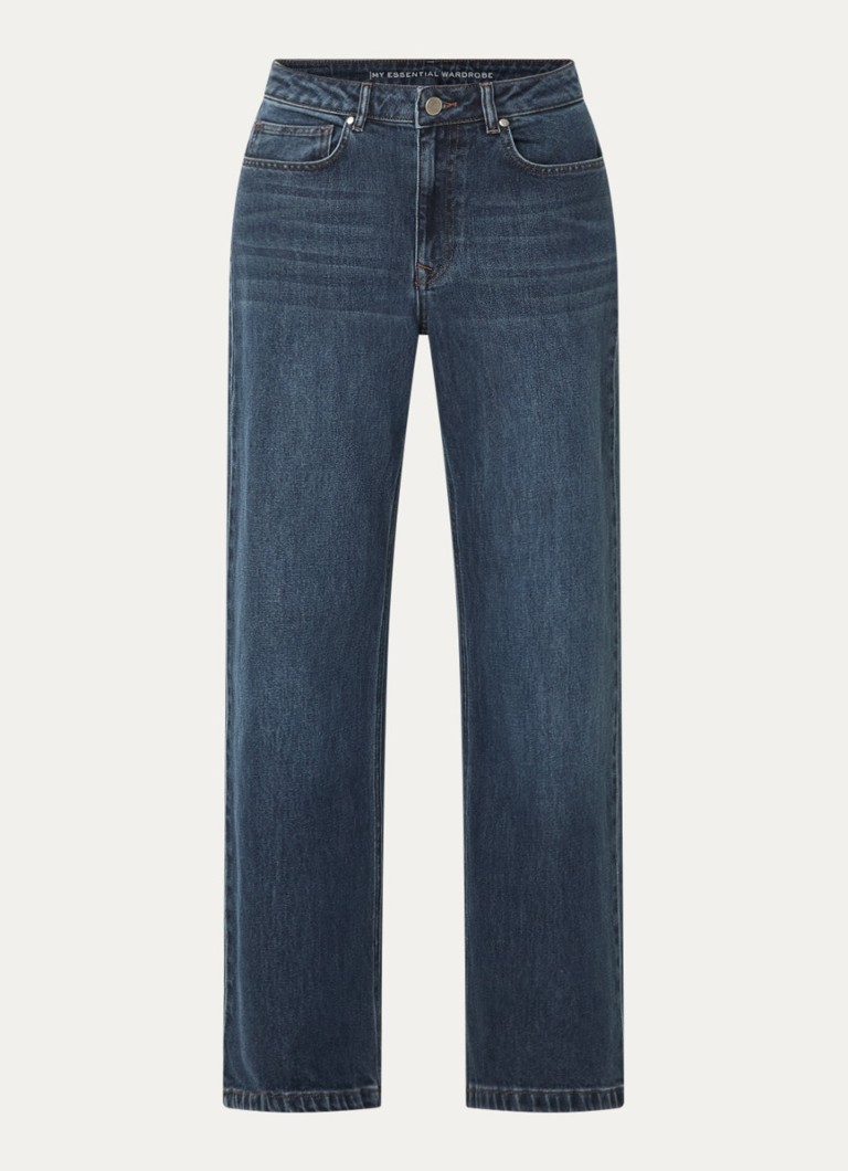 My Essential Wardrobe Dames The Louis 139 high waist loose fit jeans met donkere wassing in de kleur Indigo, maat: 2734