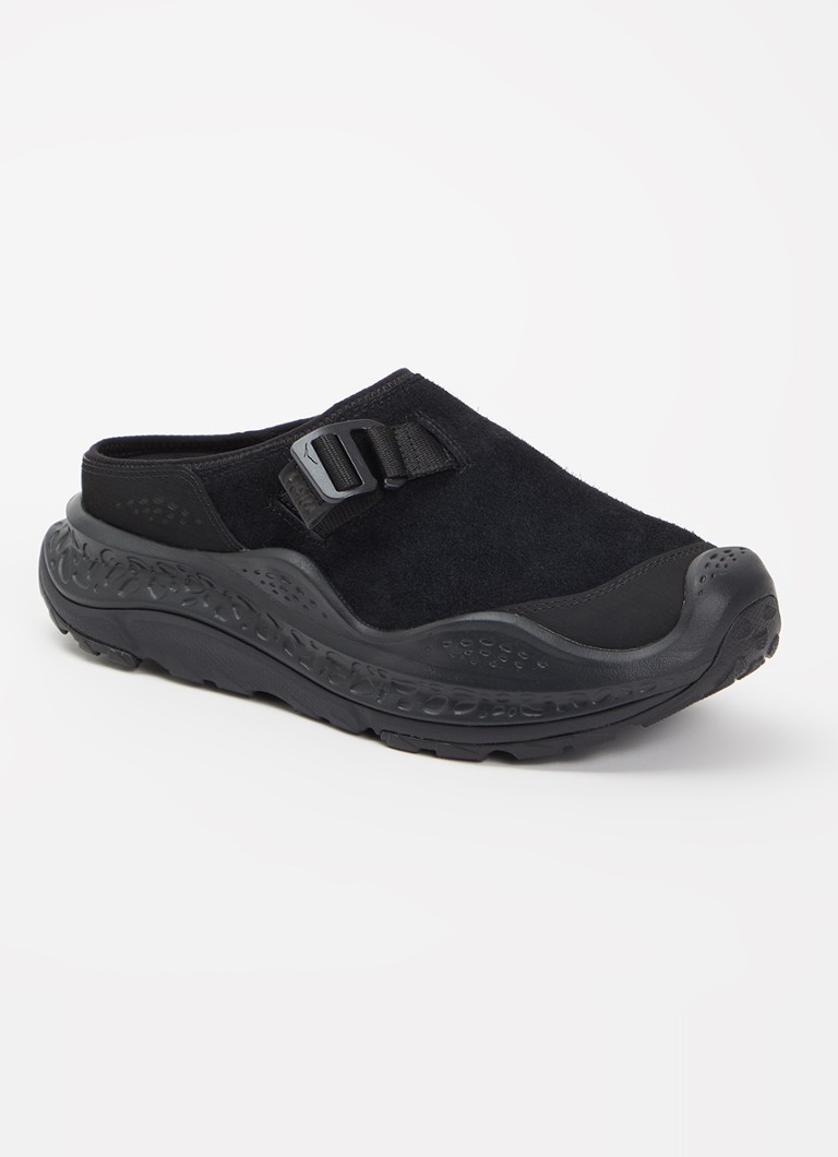 HOKA Heren Ora Primo muiltje van suède in de kleur Zwart, maat: 41 1/3