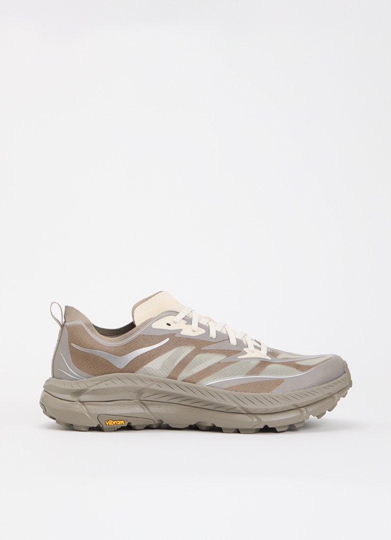 HOKA Heren Mafate Speed 4 Lite sneaker met details van mesh in de kleur Beige, maat: 45 1/3