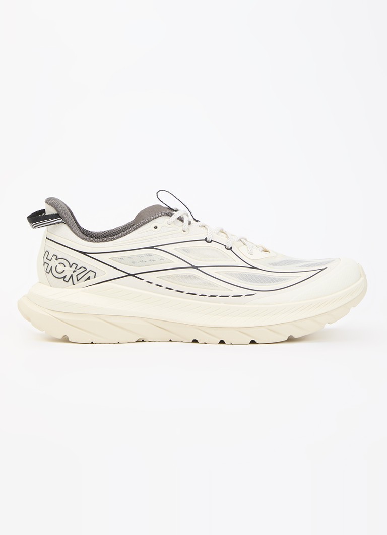 HOKA Heren Mach Remastered sneaker met mesh details in de kleur Gebroken wit, maat: 45 1/3