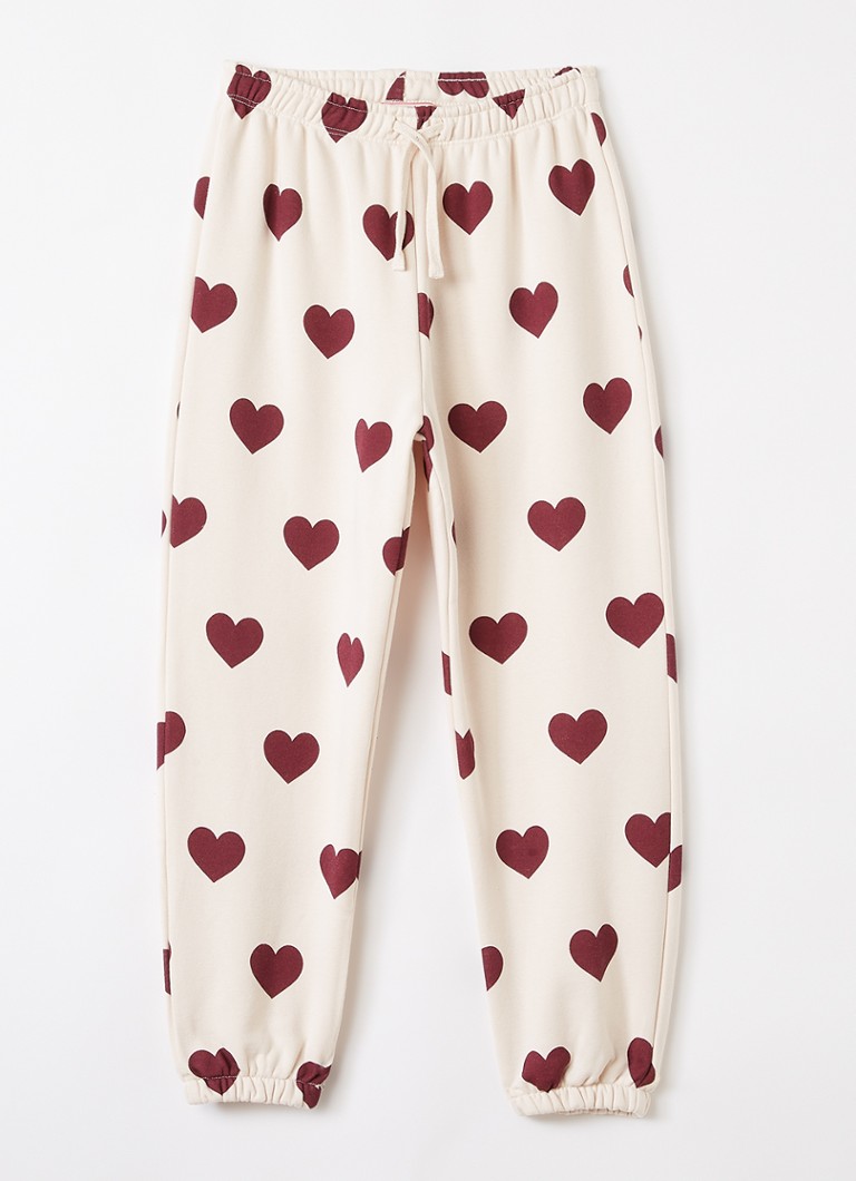 Konges Sløjd Meisjes Lou tapered fit joggingbroek met print in de kleur Paars, maat: 7Y-8Y=128