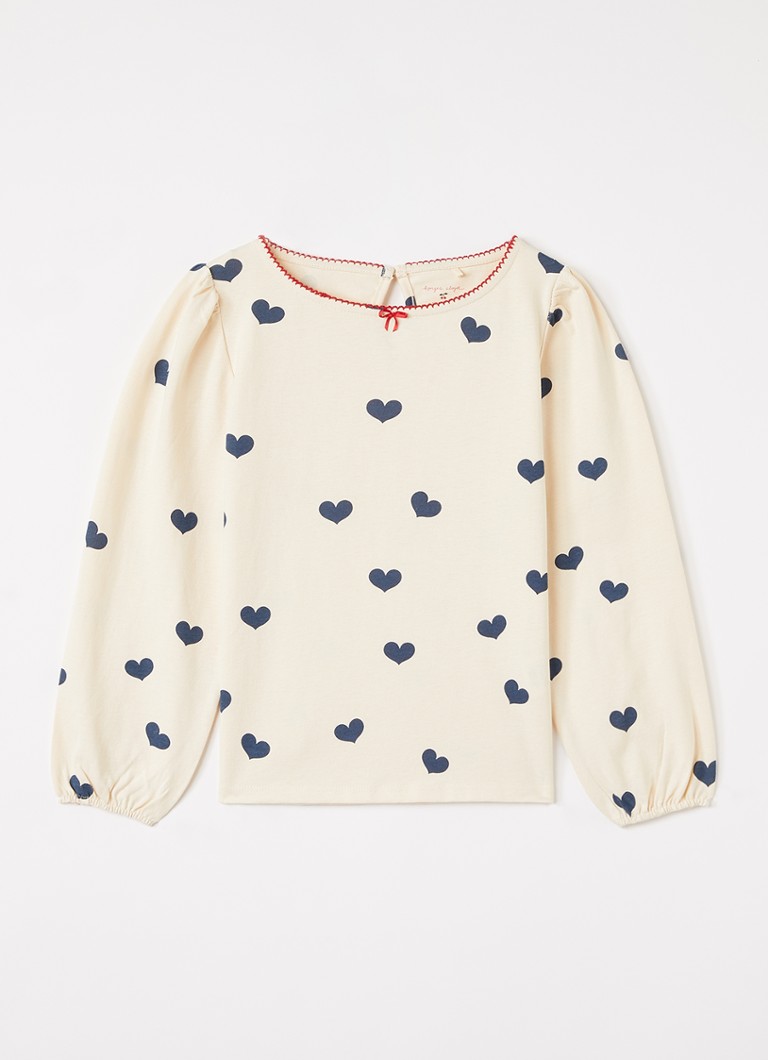 Konges Sløjd Meisjes Longsleeve met print in de kleur Vanillegeel, maat: 9Y-10Y=140