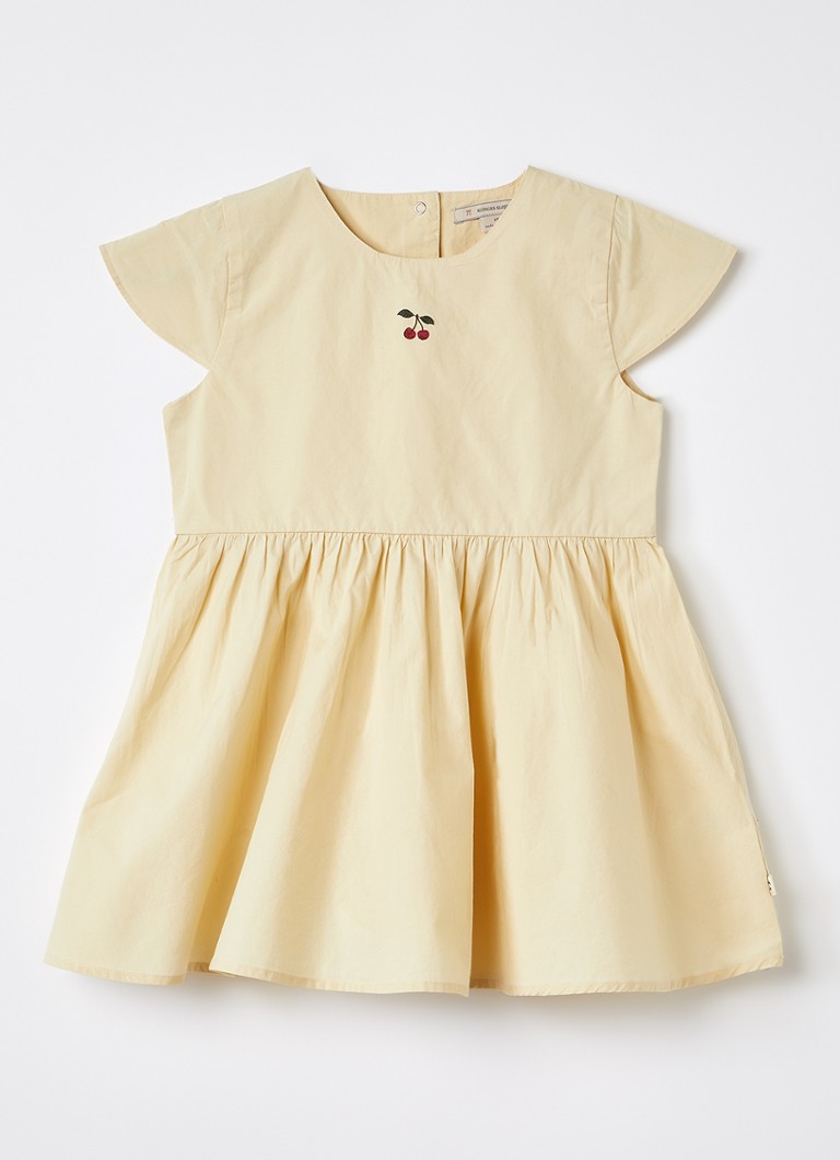 Konges Sløjd Meisjes Hearly jurk met print in de kleur Beige, maat: 7-8Y=128