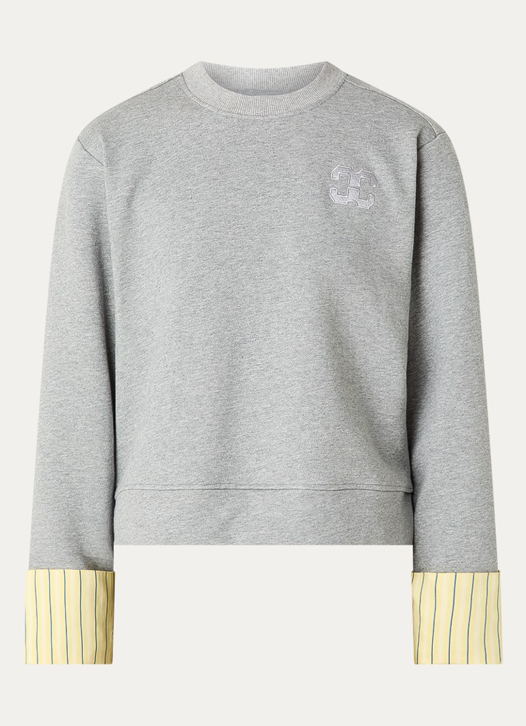 Co'Couture Dames Daniella sweatshirt met logo in de kleur Grijsmele, maat: L