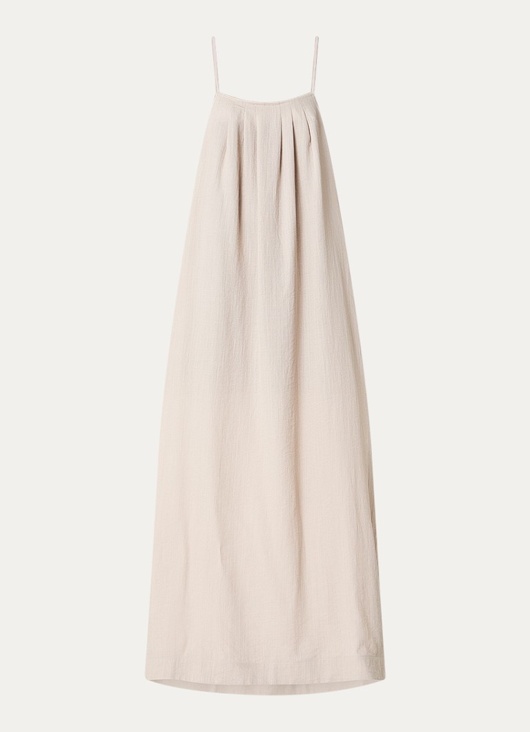 Co'Couture Dames Eva maxi jurk met steekzakken in de kleur Beige, maat: M