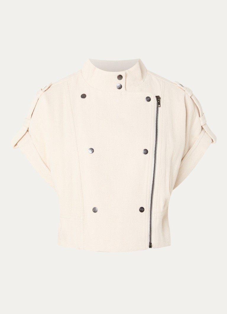 Co'Couture Dames Jack met kraag in de kleur Creme, maat: L