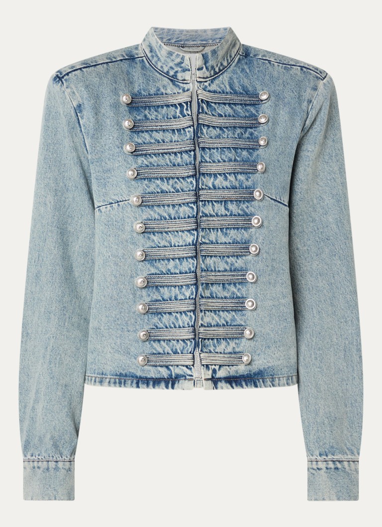 Co'Couture Dames Jackson jack van denim in de kleur Lichtblauw, maat: XL