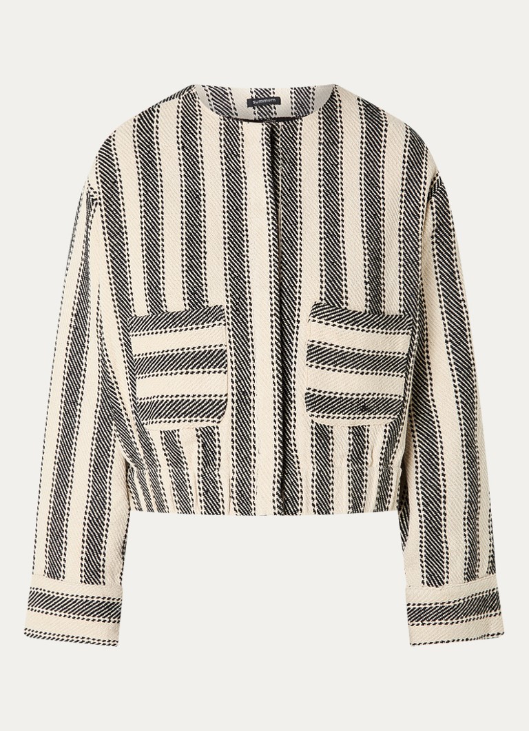 Summum Dames Reversible jack met streepprint in de kleur Zwart, maat: XL