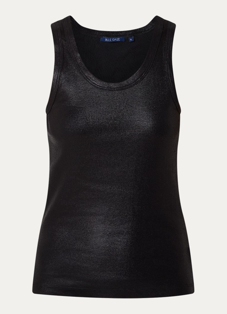 Summum Dames Tanktop met metallic finish in de kleur Zwart, maat: M