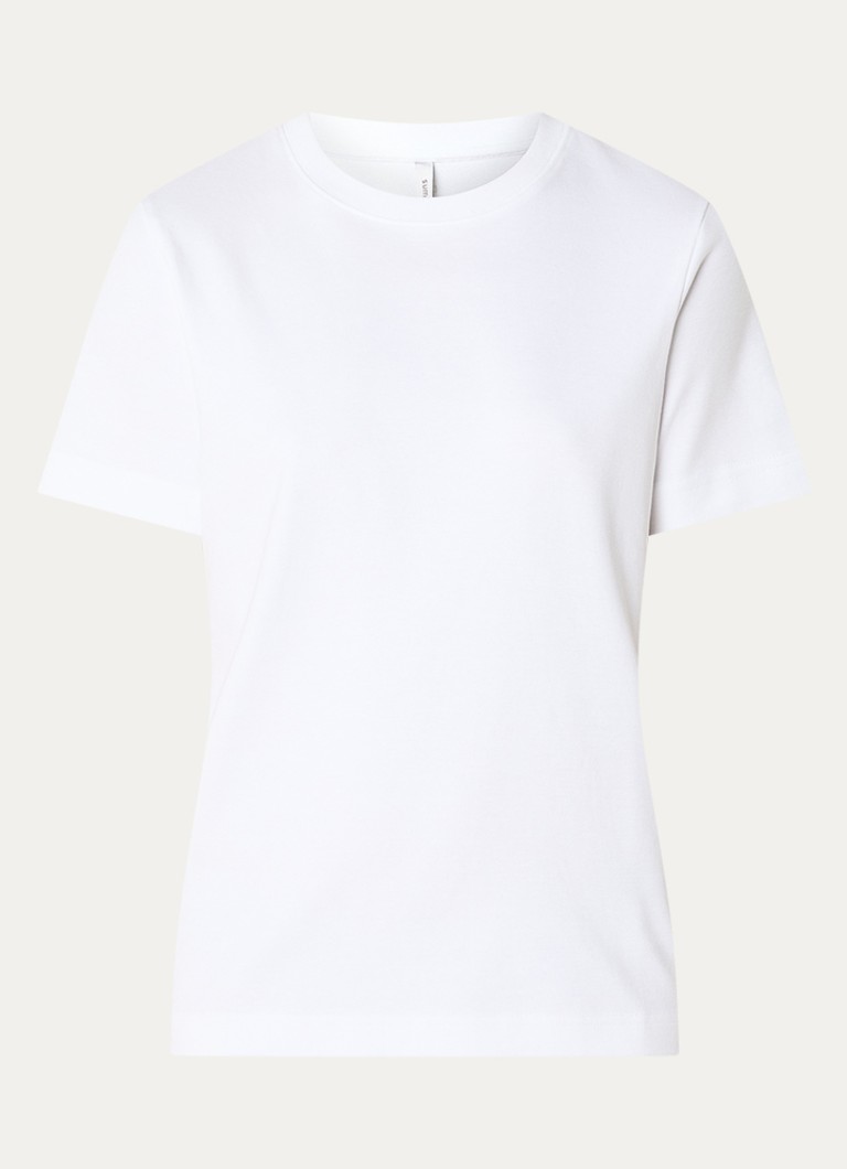 Summum Dames T-shirt met ronde hals in de kleur Wit, maat: S