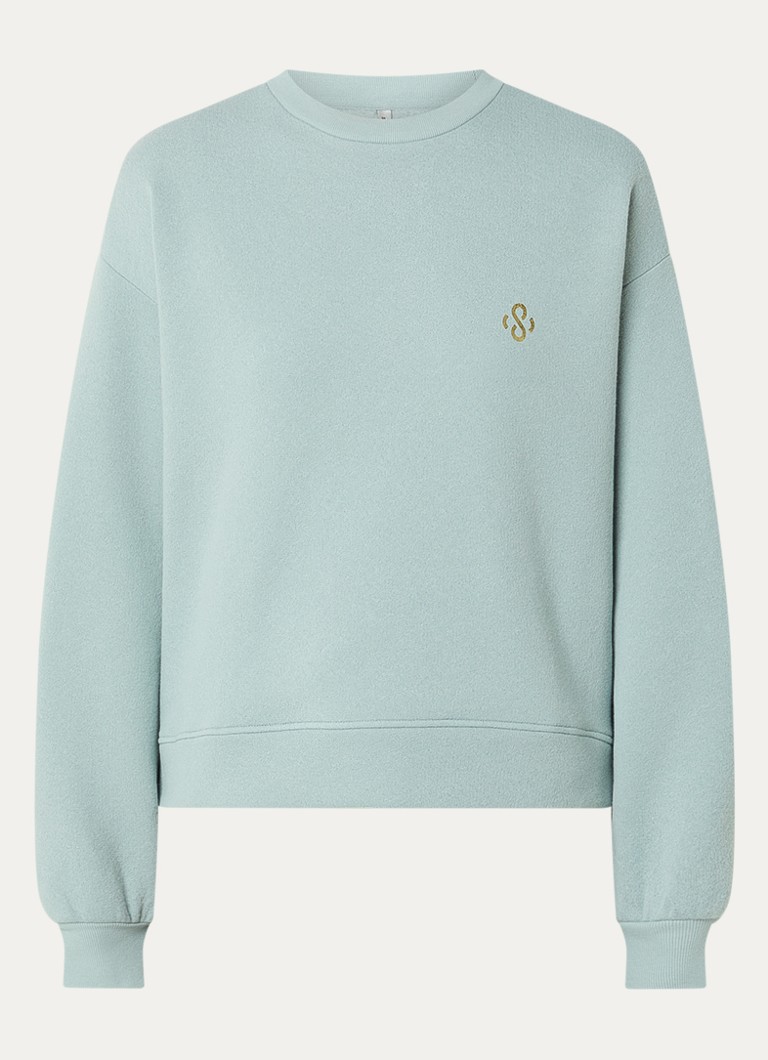 Summum Dames Sweater met logoprint in de kleur Blauw, maat: XXL