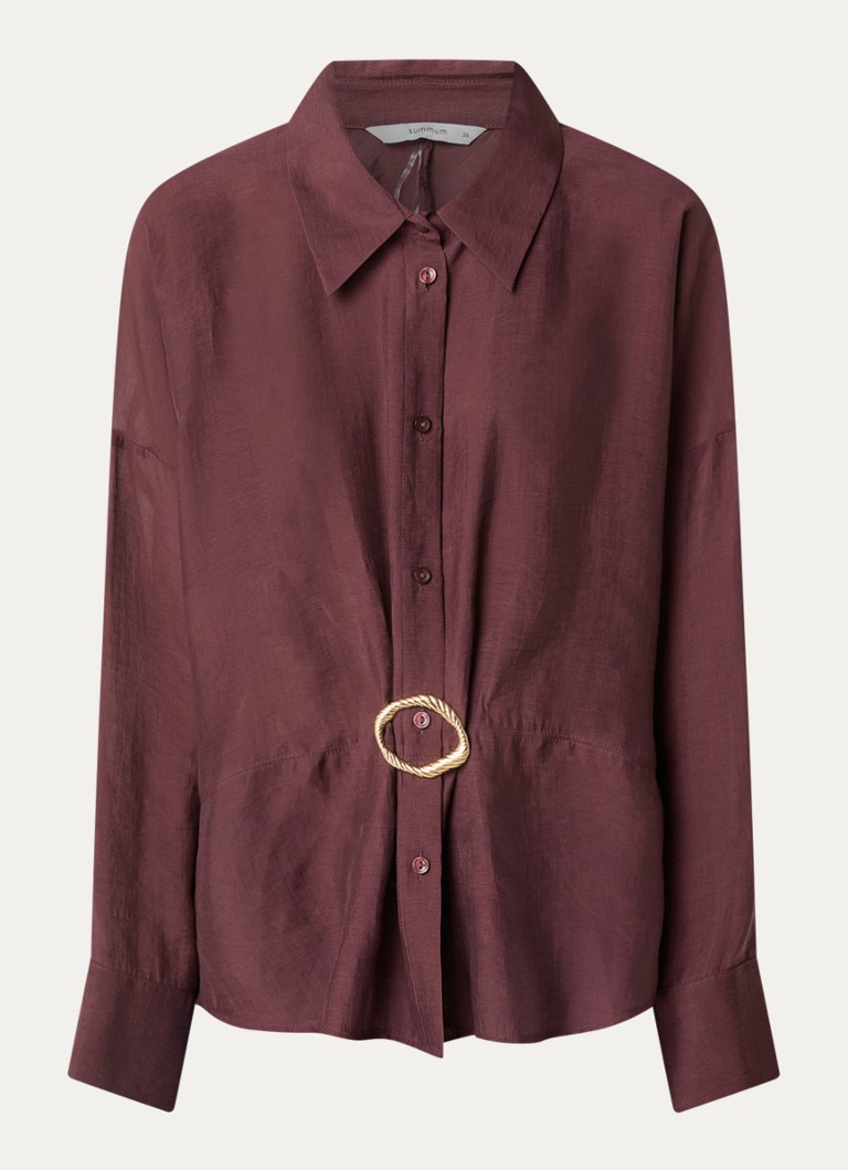 Summum Dames Blouse met applicatie in de kleur Donkerrood, maat: 44