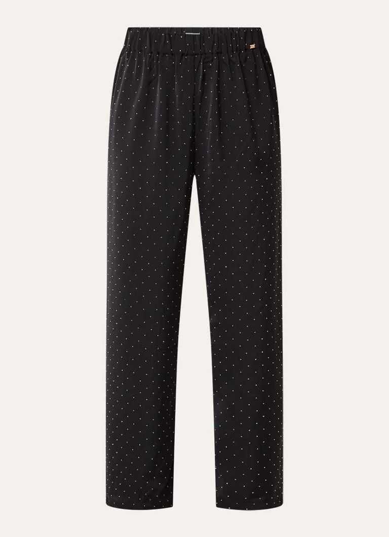 Sam Friday Dames Pyjamabroek met strass in de kleur Zwart, maat: M/L