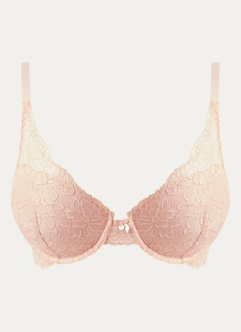 Sam Friday Dames Demi push up bh met uitneembare vulling in de kleur Zalmroze, maat: D70
