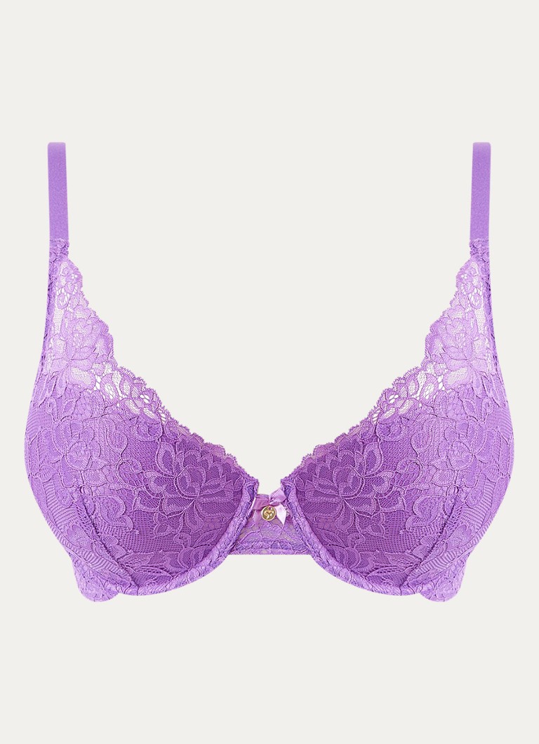 Sam Friday Dames Demi push up bh met uitneembare vulling in de kleur Violet, maat: A80