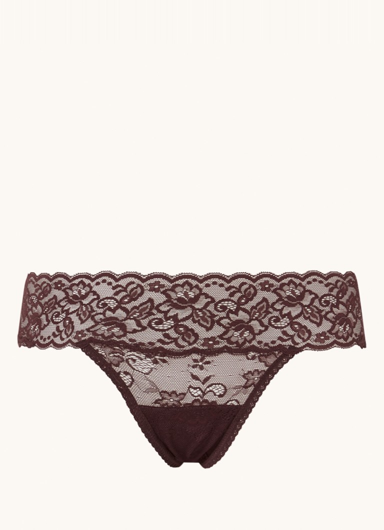 Sam Friday Dames Pam slip van kant in de kleur Roodbruin, maat: XS