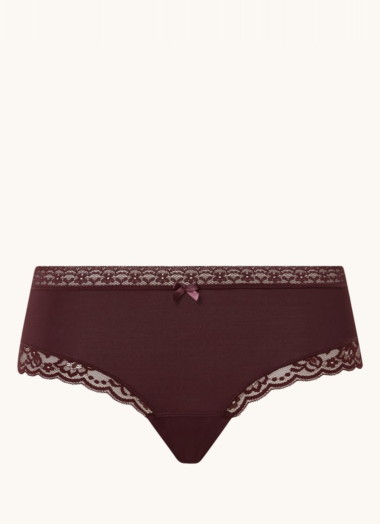 Sam Friday Dames Stevie shorty met kant in de kleur Roodbruin, maat: XS