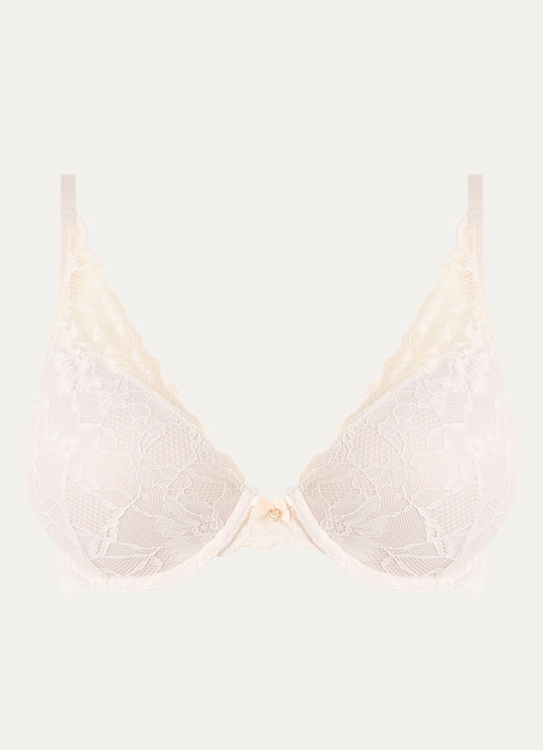 Sam Friday Dames Demi voorgevormde beugel bh met overlay van kant in de kleur Beige, maat: A80
