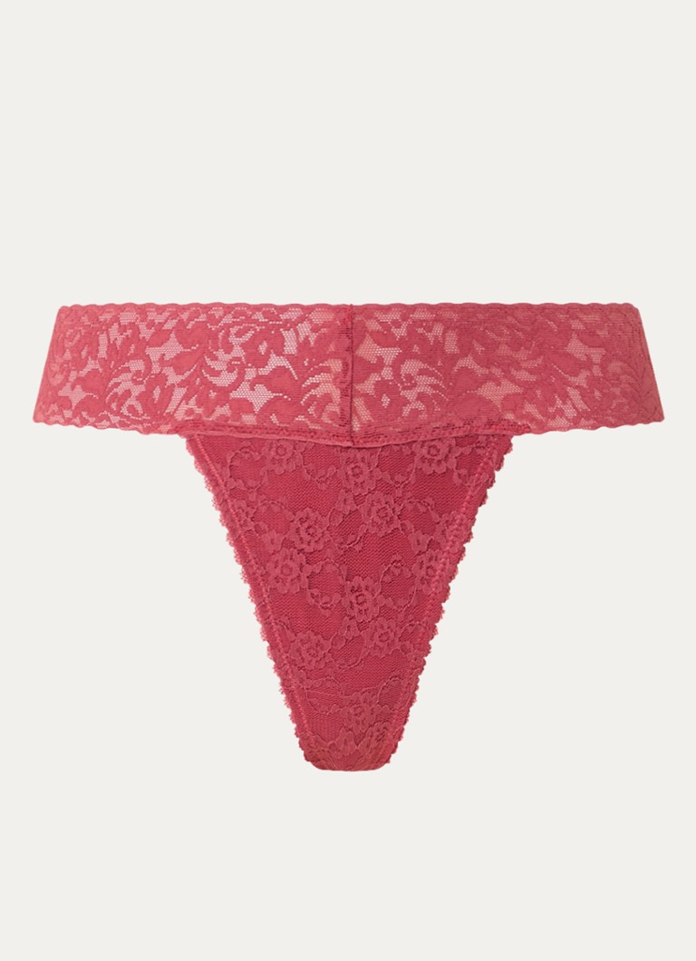 Sam Friday Dames Pam string van kant in de kleur Cranberryrood, maat: XS