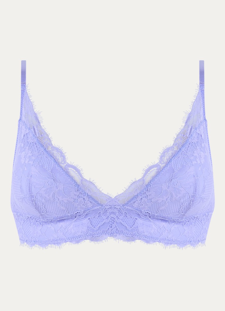 Sam Friday Dames Penelope plunge bh met overlay van mesh in de kleur Lila, maat: XS/S