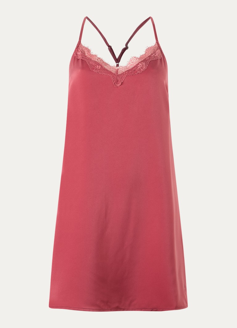 Sam Friday Dames Slipdress van satijn in de kleur Koraal, maat: S/M