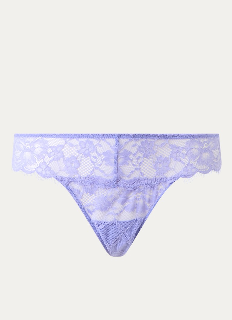 Sam Friday Dames Zephir tanga van kant in de kleur Lavendel, maat: L