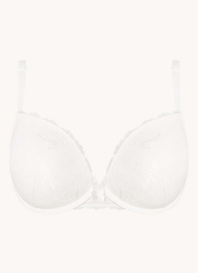 Sam Friday Dames Polly voorgevormde beugel bh met kant in de kleur Gebroken wit, maat: F70