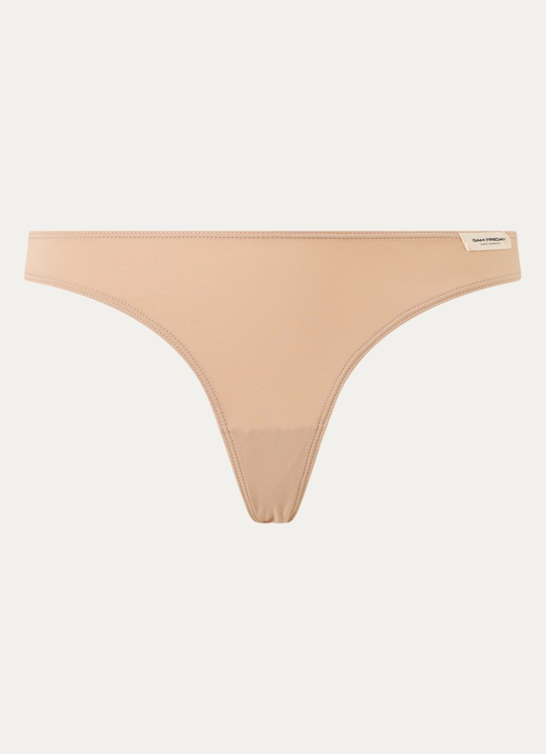 Sam Friday Dames Skye string met logo in de kleur Beige, maat: M