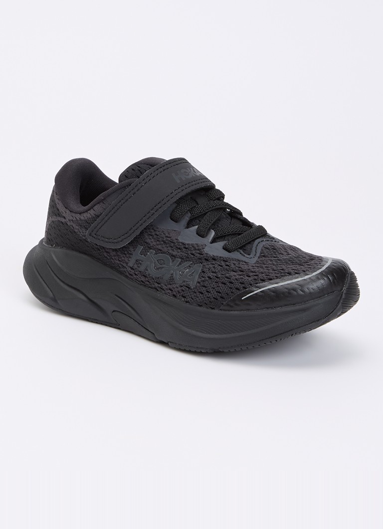 HOKA Rincon 4 hardloopschoen met gebreid bovenwerk en logo in de kleur Zwart, maat: 30