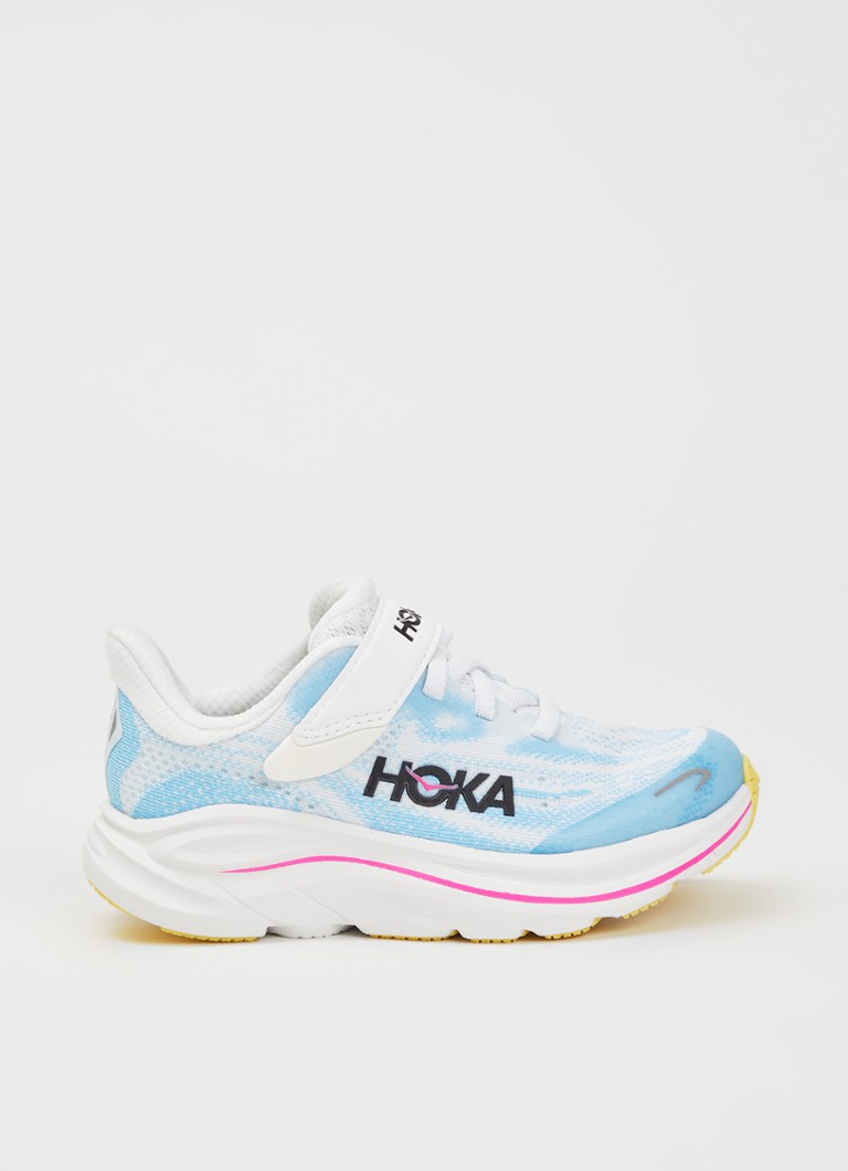 HOKA Dames Clifton sneaker van mesh met logo in de kleur Lichtblauw, maat: 33 1/3