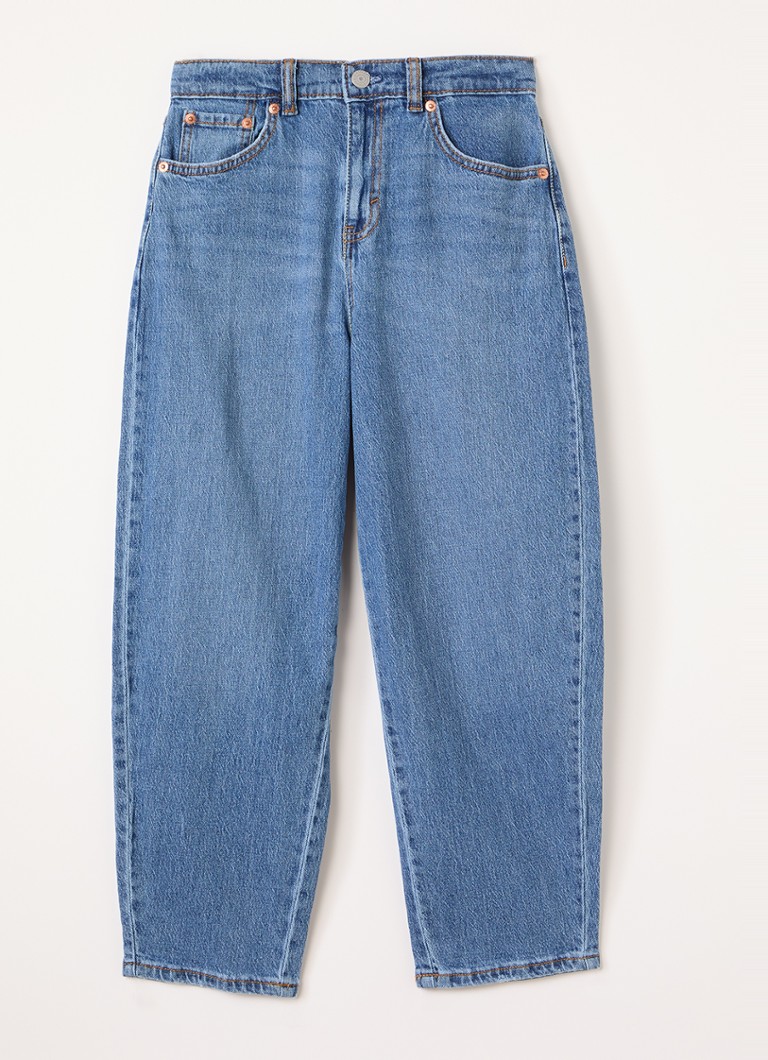 Levi's Meisjes Barrel loose fit jeans met medium wassing in de kleur Indigo, maat: 152