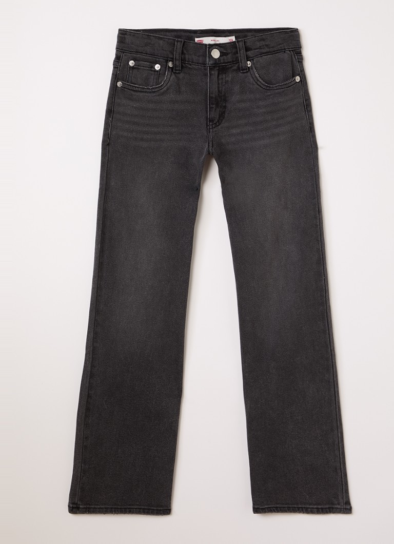 Levi's Meisjes High waist wide leg jeans met stretch in de kleur Zwart, maat: 10A=140