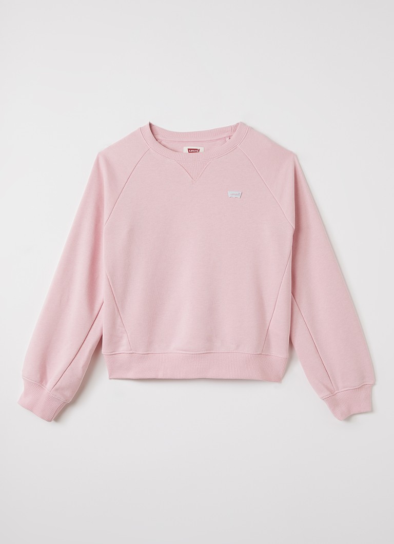 Levi's Meet and Greet sweater met logo in de kleur Roze, maat: 10A=140