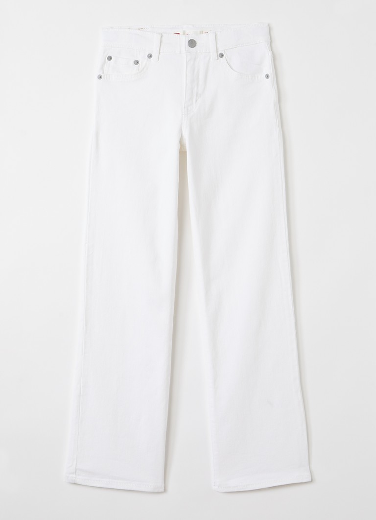 Levi's Meisjes Mid waist wide leg jeans met gekleurde wassing in de kleur Wit, maat: 10A=140