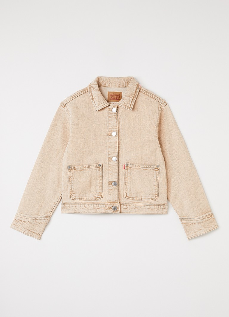 Levi's Meisjes Spijkerjas met borstzakken in de kleur Beige, maat: 14A=164
